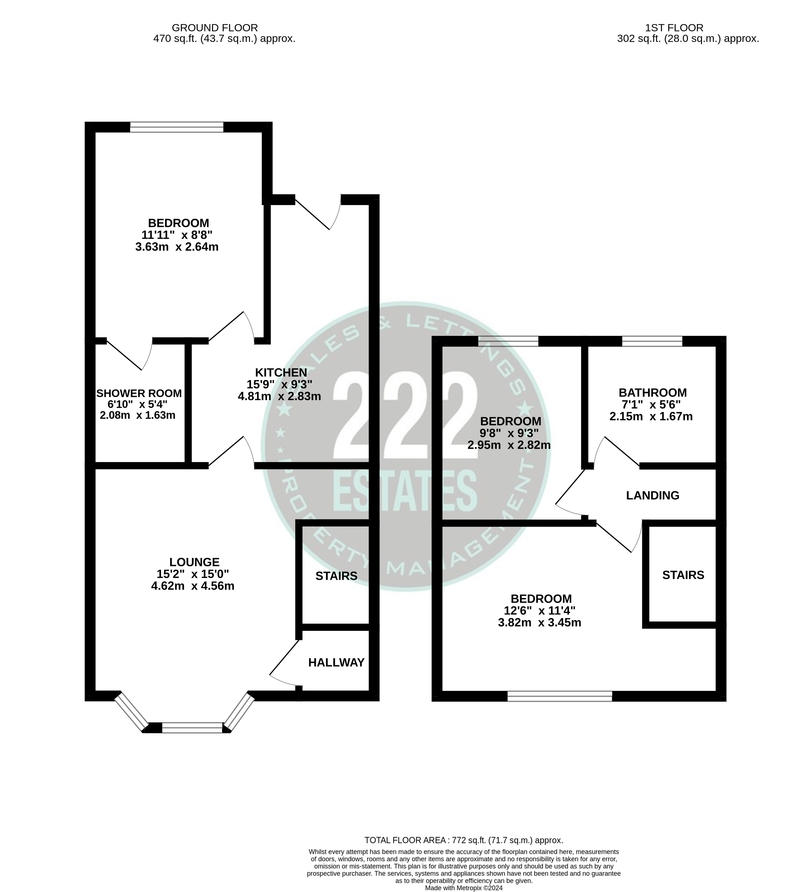 Floorplans For South Avenue Warrington WA2 8BQ