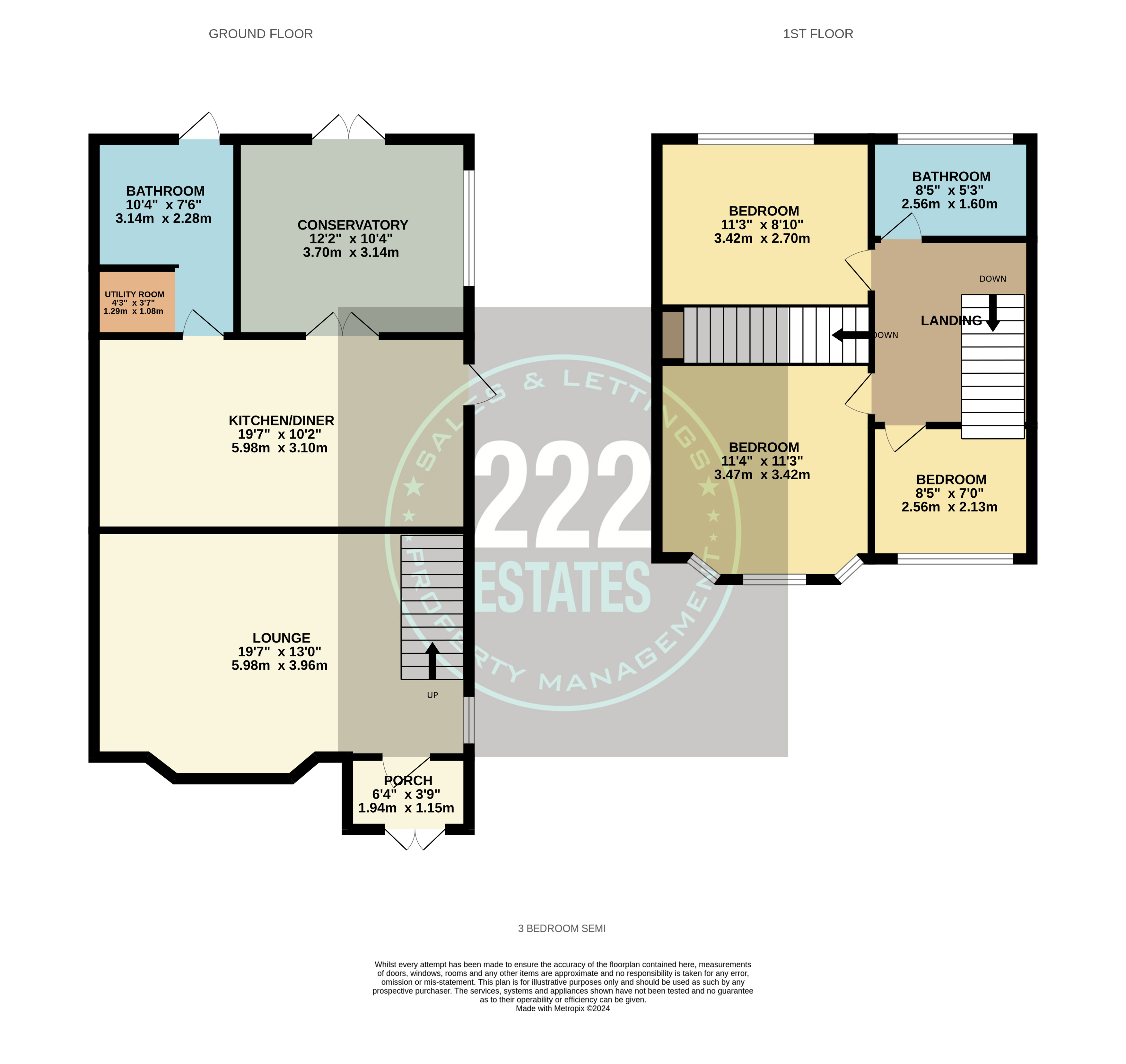 Floorplans For Bardsley Avenue, Warrington, WA5 0JB