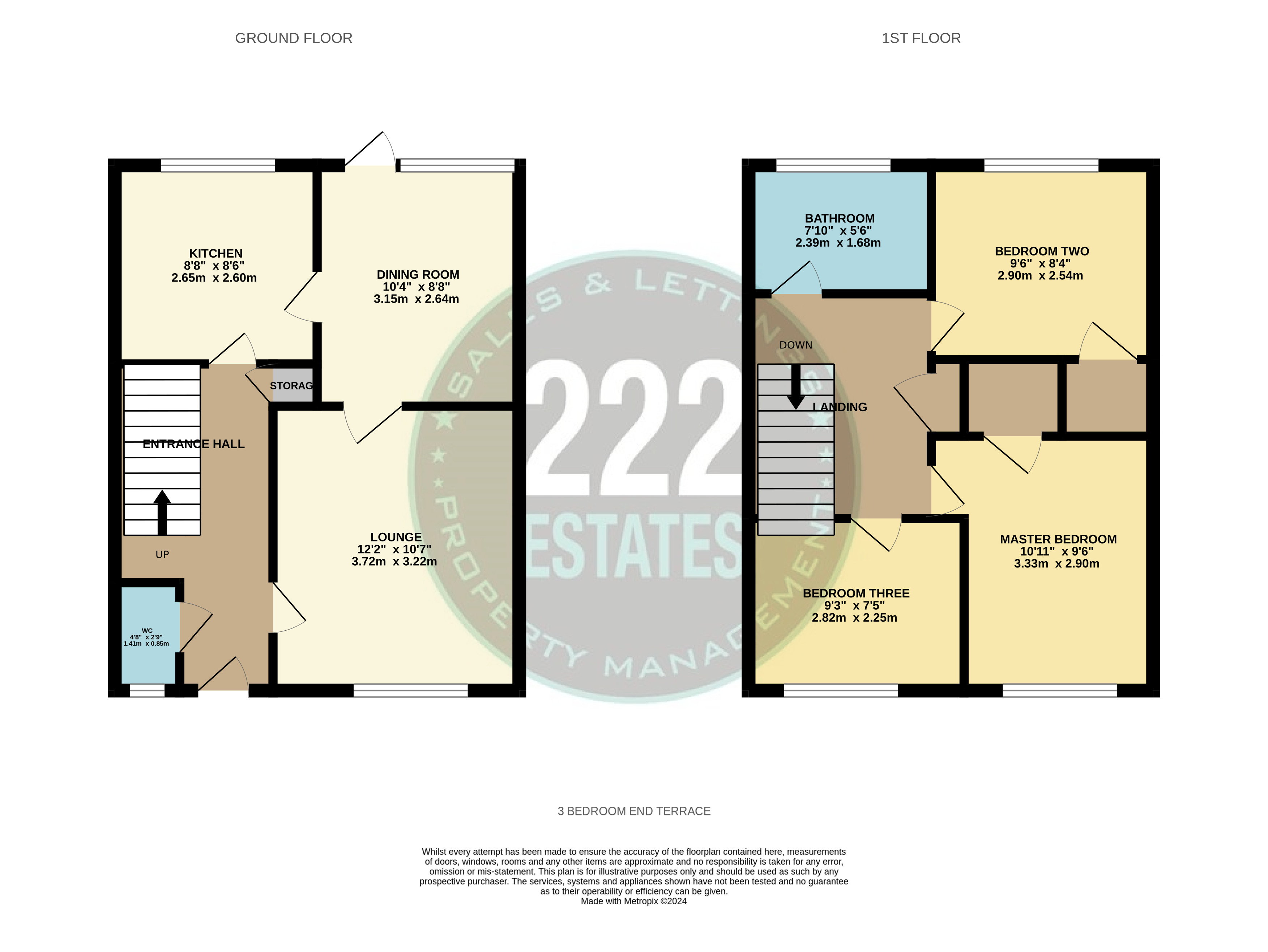 Floorplans For Strawberry Close, Locking Stumps WA3 