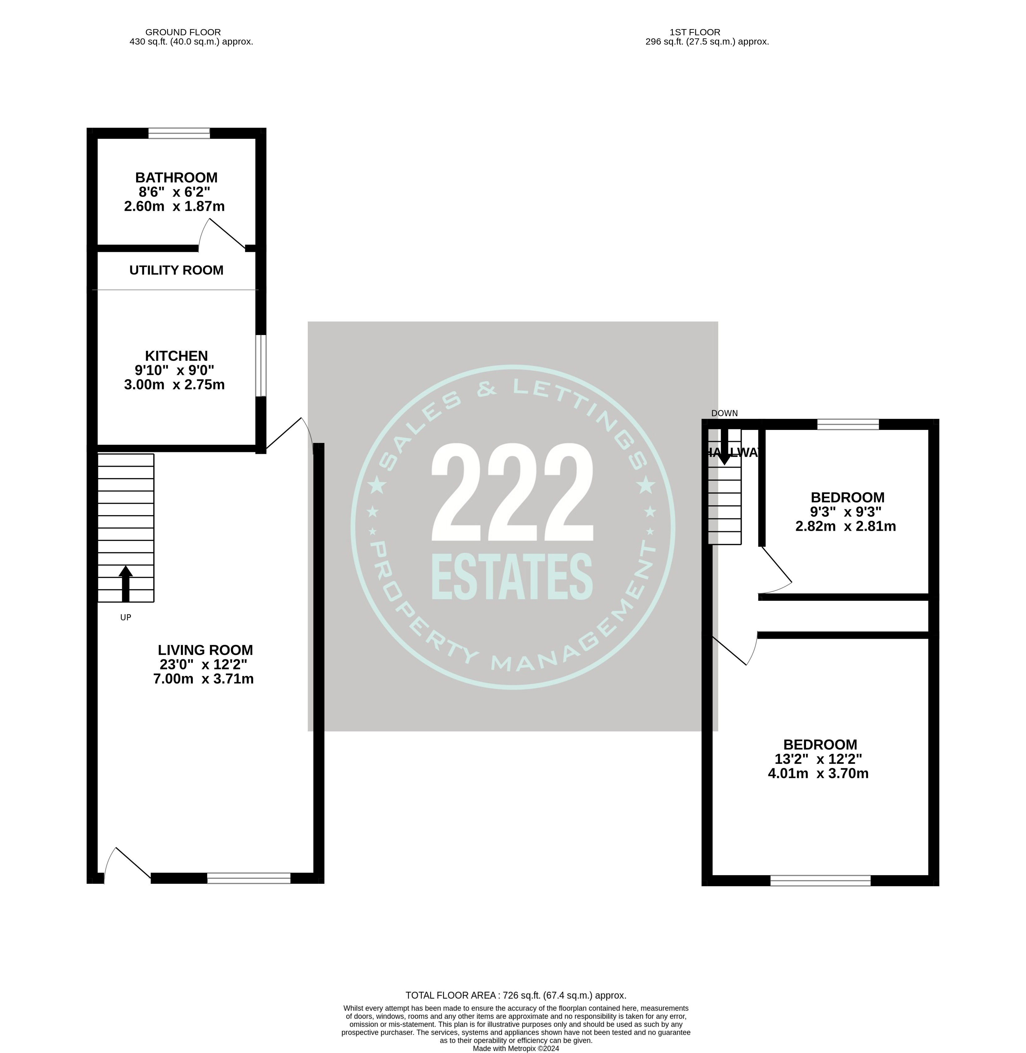 Floorplans For Dickenson Street Warrington WA2 7EZ