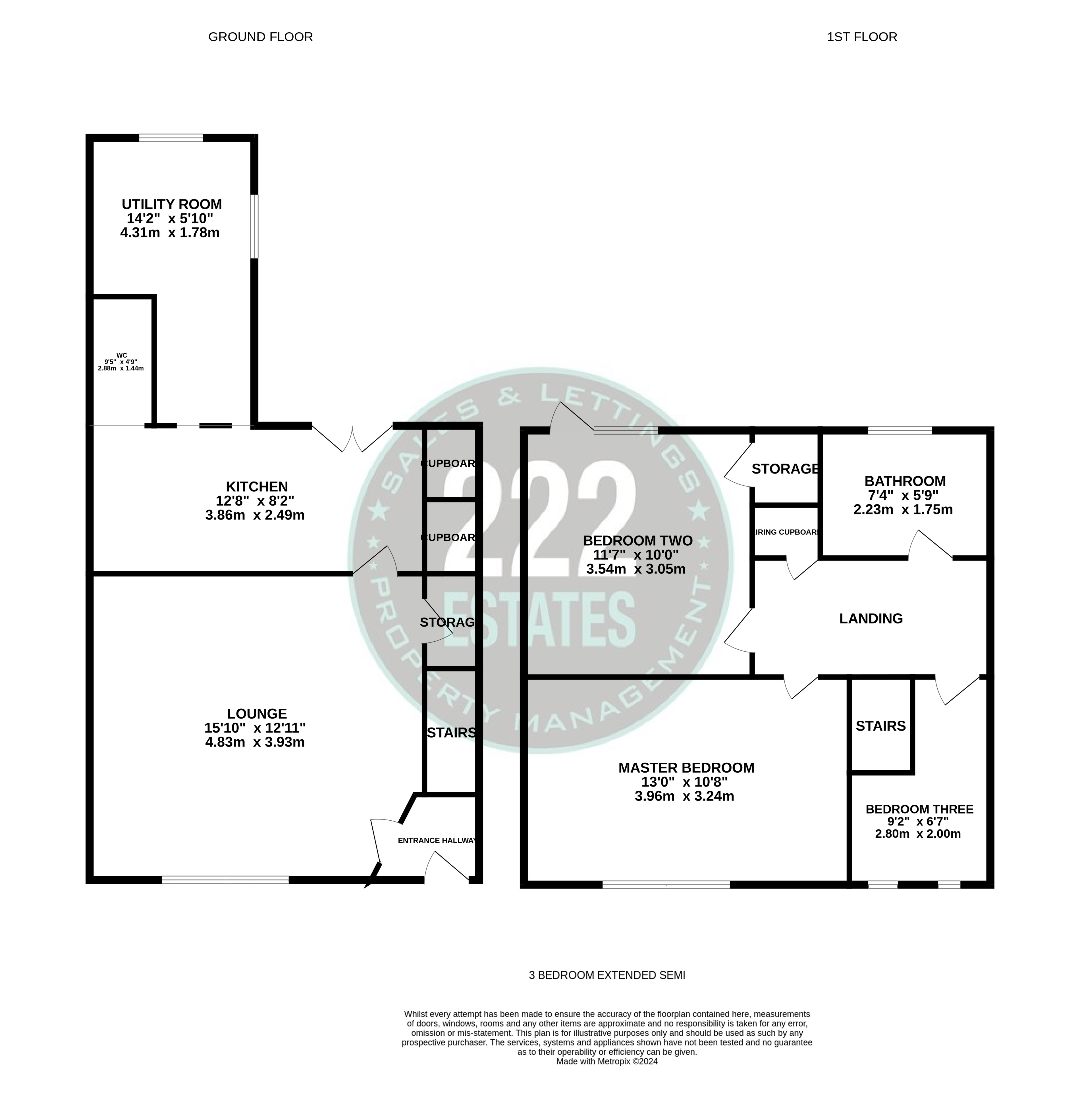 Floorplans For Statham Avenue Warrington WA2 9EB